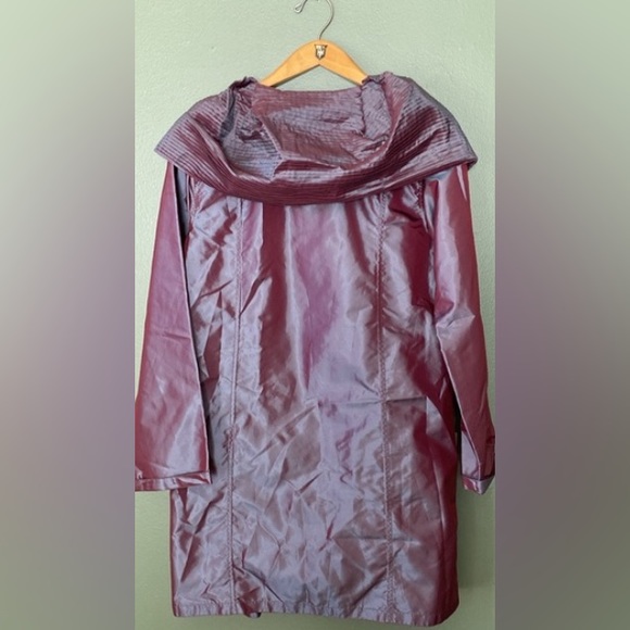 Women’s Sz XS Dennis Basso metallic portrait statement collar casual jacket top - Picture 8 of 11